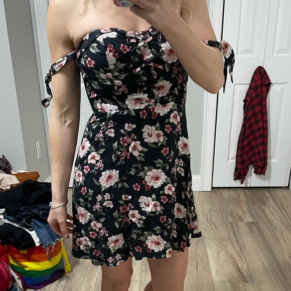 EUC XS American Eagle corset off the shoulder dress - Picture 1 of 2